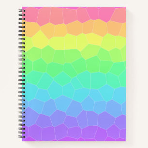 Bright Rainbow Geometric Gradient Notebook