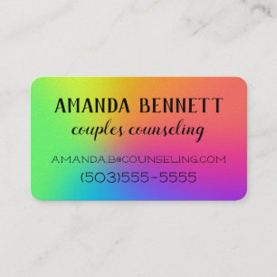 Bright Rainbow Gradient Business Card