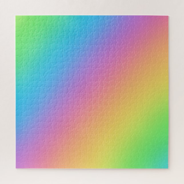 Bright Rainbow Gradient Challenging Jigsaw Puzzle (Vertical)
