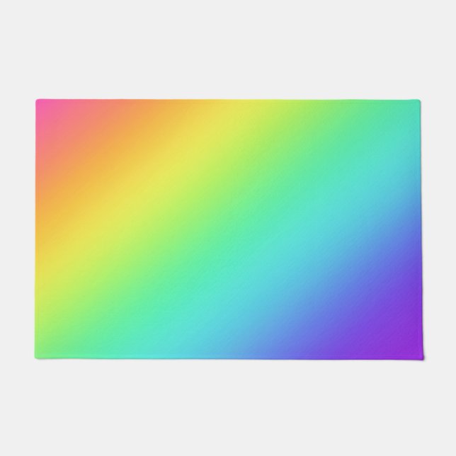 Bright Rainbow Gradient Doormat (Front)