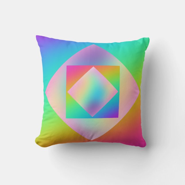 Bright Rainbow Gradient  Tote Bag Cushion (Front)