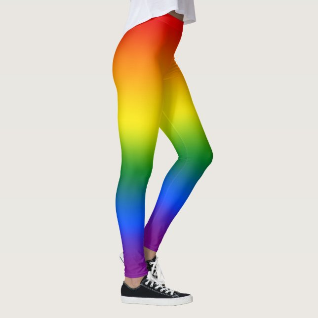 Bright Rainbow Ombre Leggings (Right)