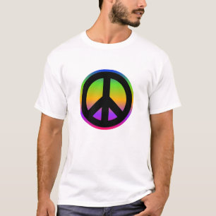 Bright Rainbow Peace Symbol T-Shirt