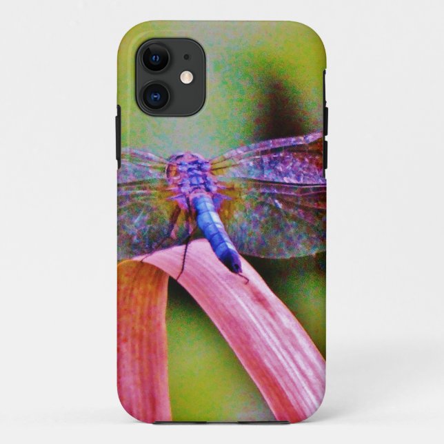 Bright Rainbow Pink Dragonfly Case-Mate iPhone Case (Back)