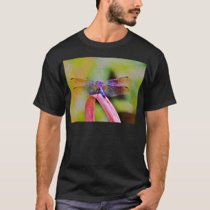 Bright Rainbow Pink Dragonfly T-Shirt