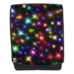 Bright Rainbow Sparkles, Stars & Fireworks Backpack