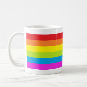 Bright Rainbow Stripe Coffee Mug