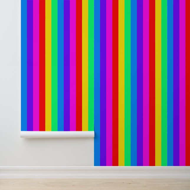 Bright Rainbow Stripe Wallpaper (Application)