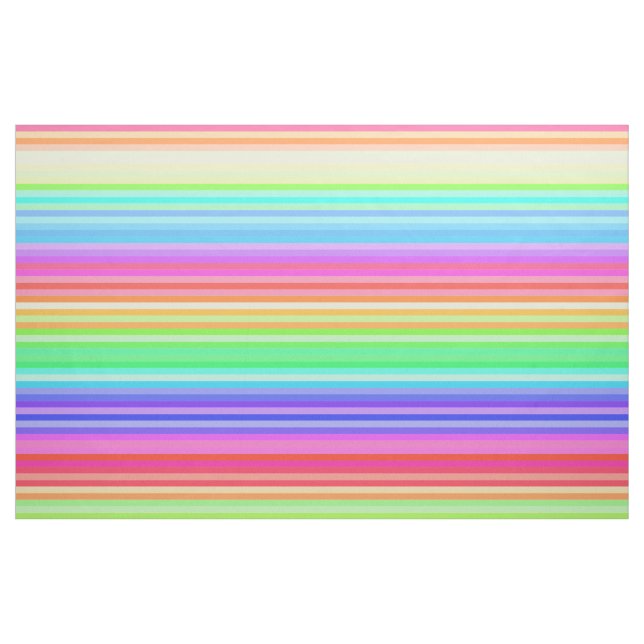 Bright Rainbow Stripes Fabric (Fat Quarter)