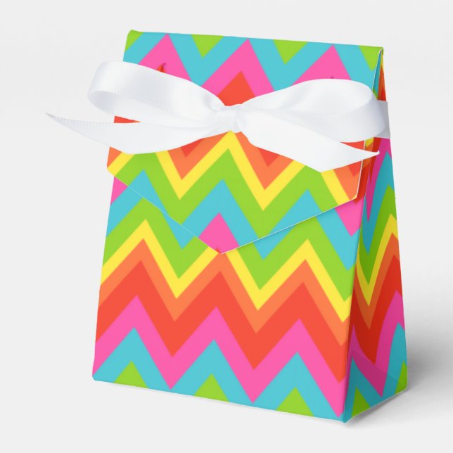 Bright Rainbow Stripes Favour Box (Front Side)