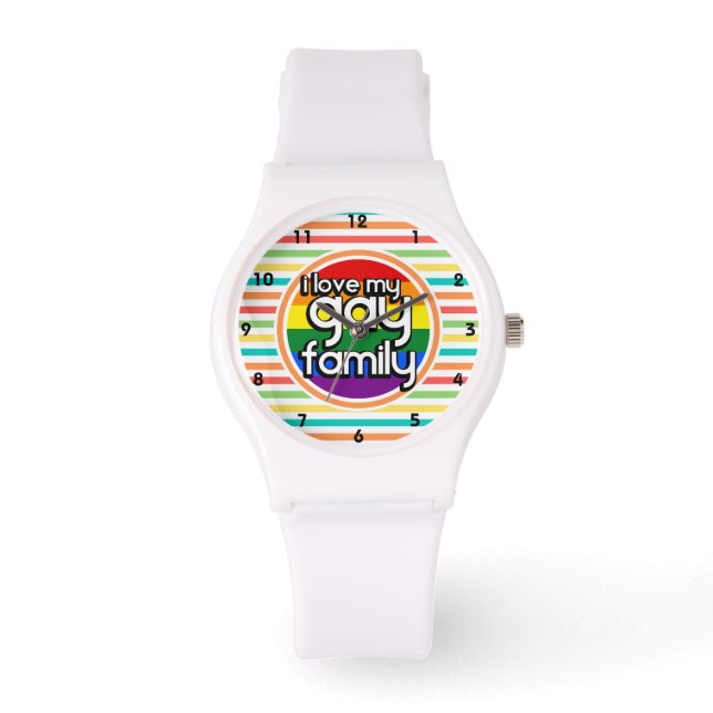 Bright Rainbow Stripes, Gay Family Watch (Front)