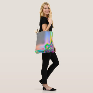 Bright Rainbow Swirls Tote Bag