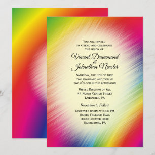 Bright Rainbow Wedding Invitations