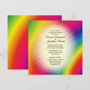 Bright Rainbow Wedding Invitations