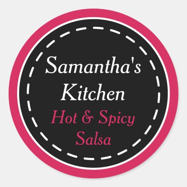 Bright Red and Black Kitchen Stickers (Front)
