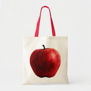 Bright Red Apple Tote Bag