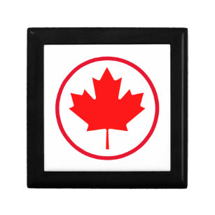 Bright Red Canadian Maple Leaf Canada Gift Box
