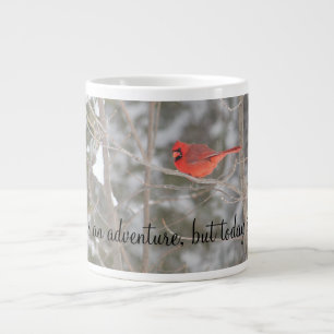 Bright Red Cardinal Bird Large Coffee Mug