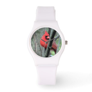 Bright Red Cardinal Watch