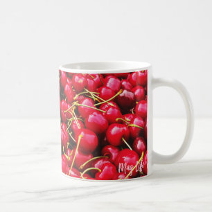 Bright Red Cherries Photo Mug