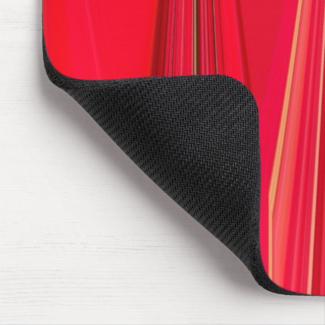 Bright red colourful pattern Customise Product Mouse Mat (Corner)