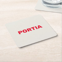 Bright red custom name plain grey