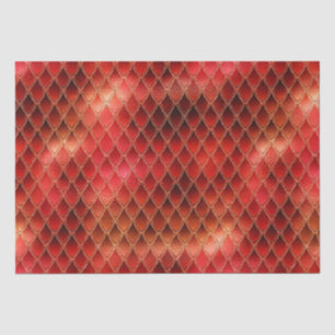 Bright Red Dragon Scales Tissue Paper