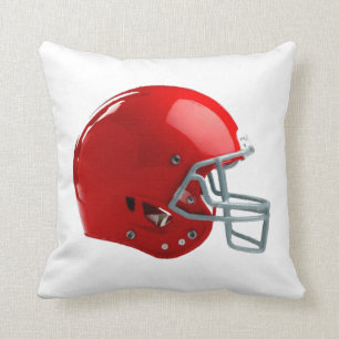 Bright Red Football Helmet Cushion