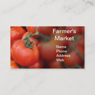 Bright Red Garden Tomatoes Business Card