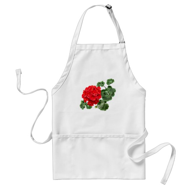 Bright Red Geranium Standard Apron (Front)
