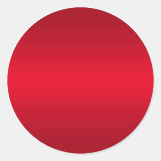 Bright Red Gradient Blank Classic Round Sticker