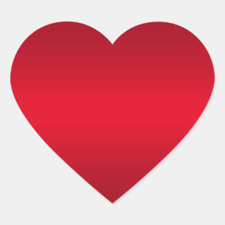 Bright Red Gradient Blank Heart Sticker