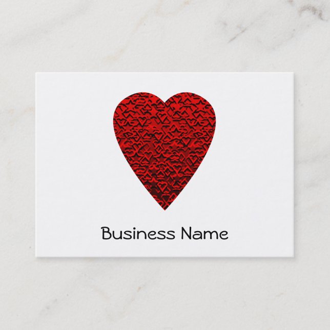 Bright Red Heart Picture. Business Card (Front)