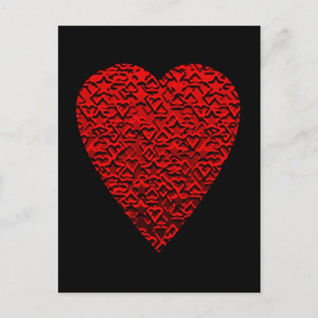 Bright Red Heart Picture. Postcard (Front)