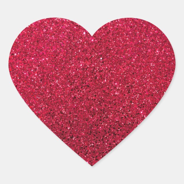 Bright Red Holiday Design Heart Sticker (Front)
