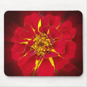 bright red marigold mouse mat
