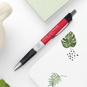 Bright Red Modern Simple Custom Logo Business