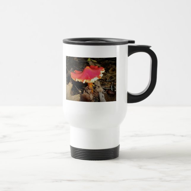 Bright Red Mushroom Travel Mug (Right)