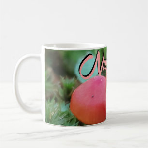Bright Red Mushrooms on Forest Floor Coffee Mug