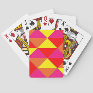 Bright Red Orange Yellow Pink Deck of Cards