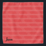 Bright Red Plaid Lines Custom Name Dog Bandanna<br><div class="desc">Bright Red Plaid Lines Custom Name Dog Bandanna</div>