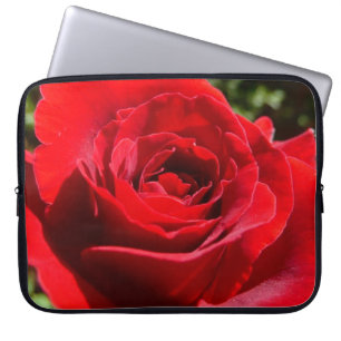 Bright Red Rose Flower Beautiful Floral Laptop Sleeve