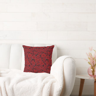 Bright Red Roses Cushion