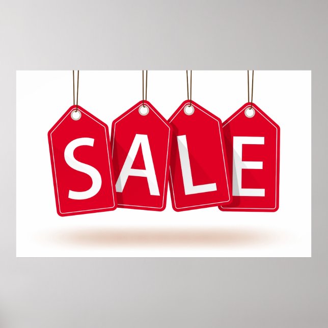 Bright Red Sale Poster (Front)