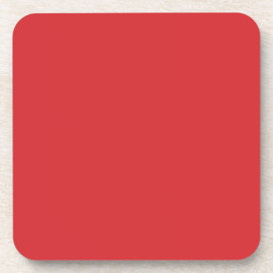 Bright Red Solid Colour - Colour - Hue - 012-41-36 Coaster