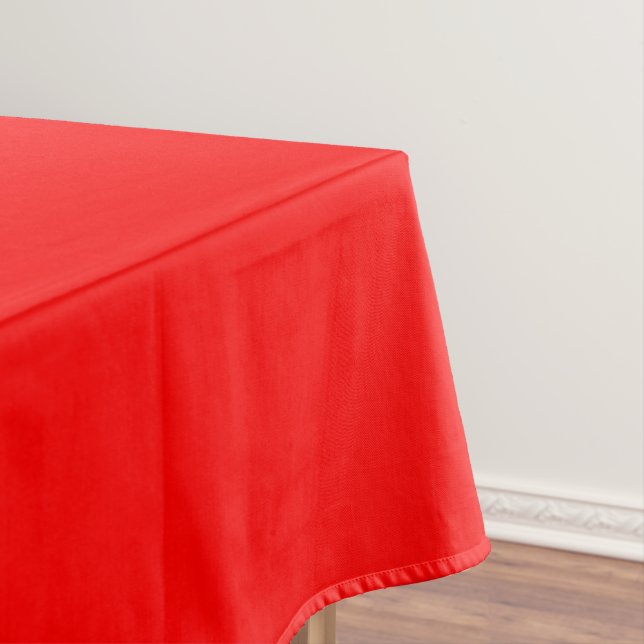 Bright Red Solid Colour Tablecloth (In Situ)