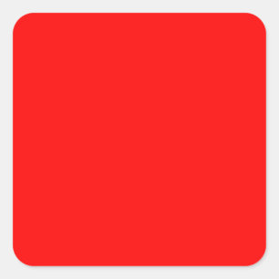 Bright Red  Square Sticker