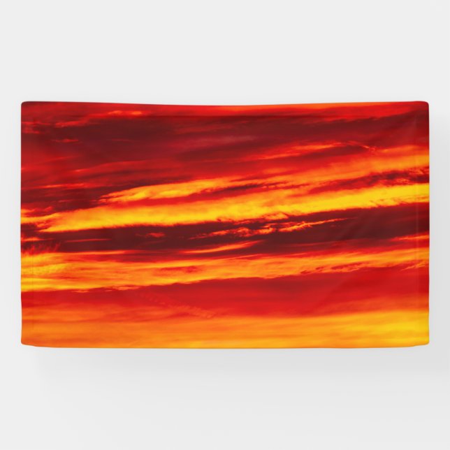Bright Red Sunset Banner (Horizontal)