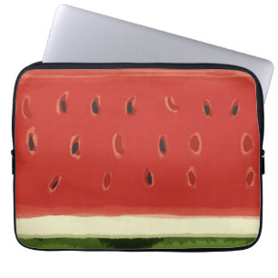 Bright Red Watercolor Watermelon Electronics Bag