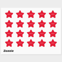 Bright red, White Text template
